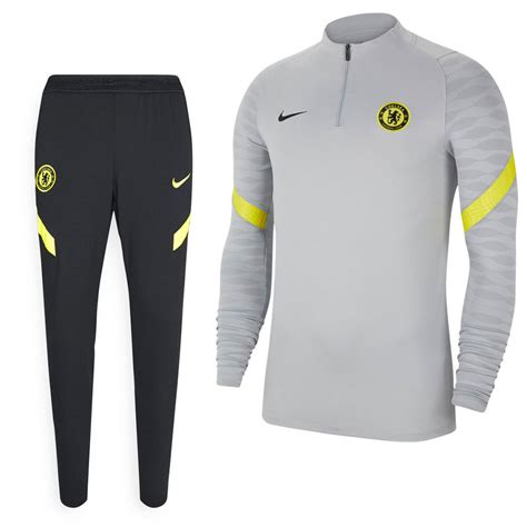 nike chelsea strike drill trainingspak 2021-2022 grijs zwart geel|Nike Chelsea Strike Trainingstrui 2021.